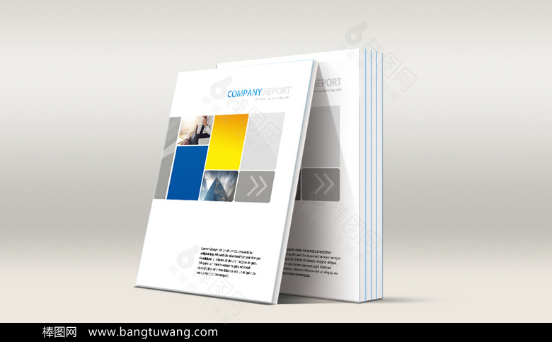 蓝色动感企业科技画册封面