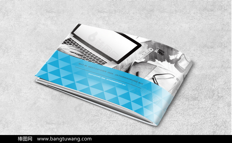蓝色创意科技公司宣传册封面设计