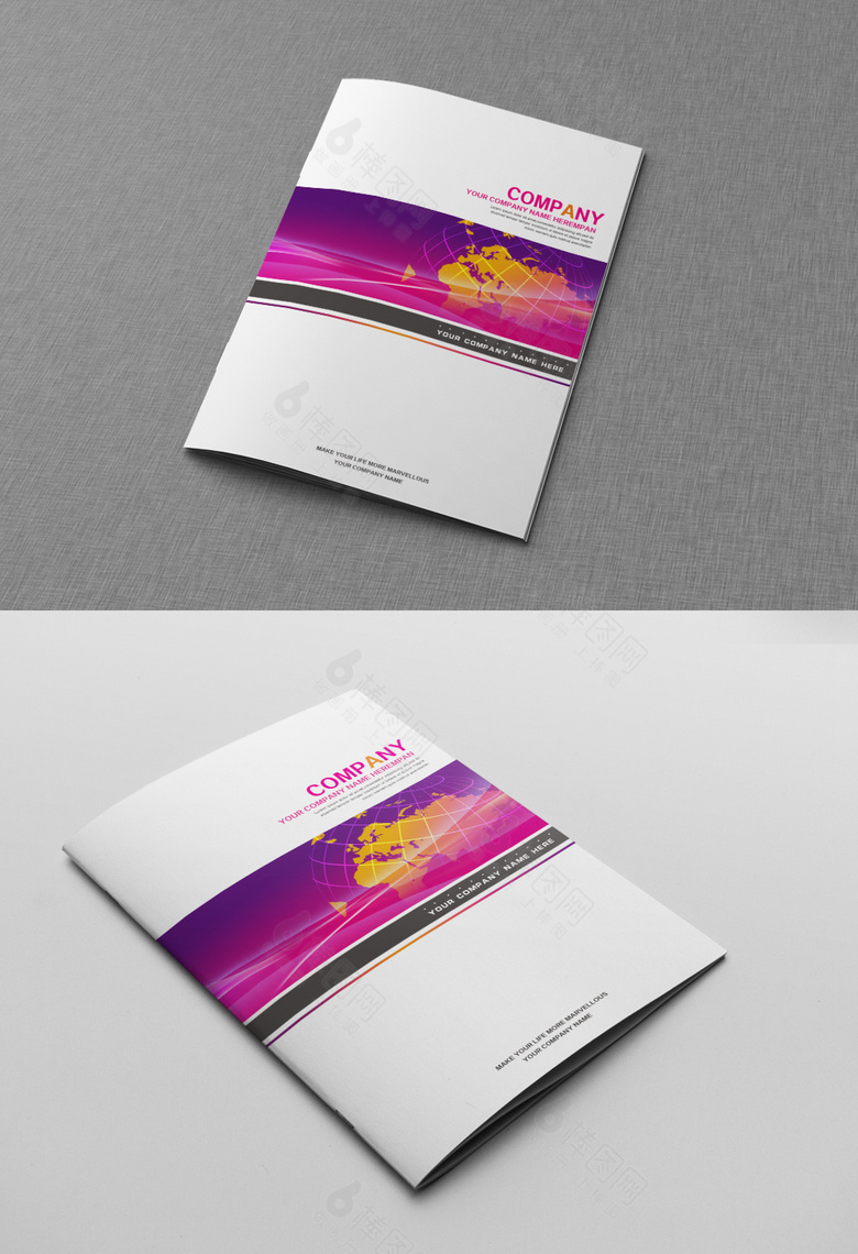 紫色梦幻简约科技封面