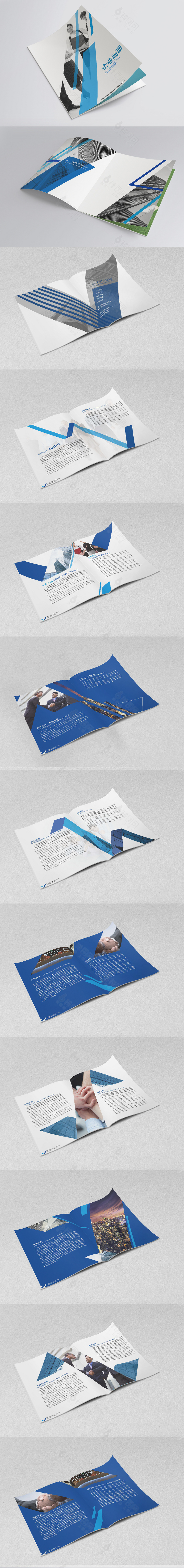 蓝色集团宣传册设计